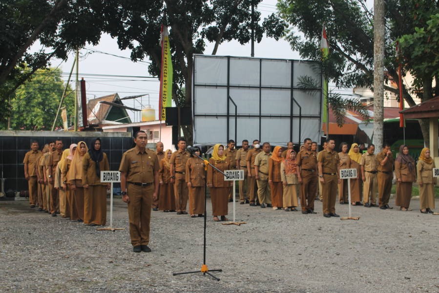 Wujudkan Kebersamaan dan Kedisplinan, BAKESBANGPOL Apel Rutin Tiap Awal Bulan